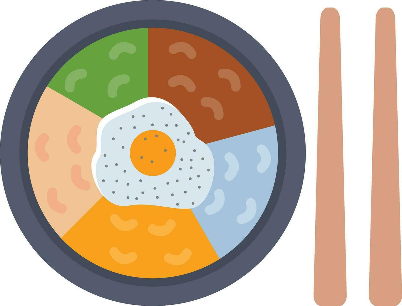 Bibimbap vector icoon