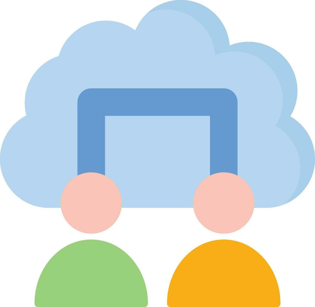 wolk gebruikers vector icoon