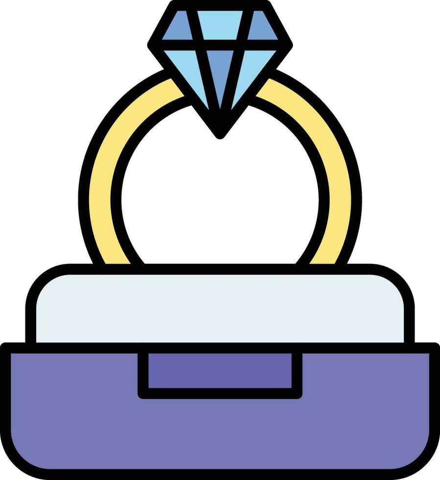 diamant ring vector icoon