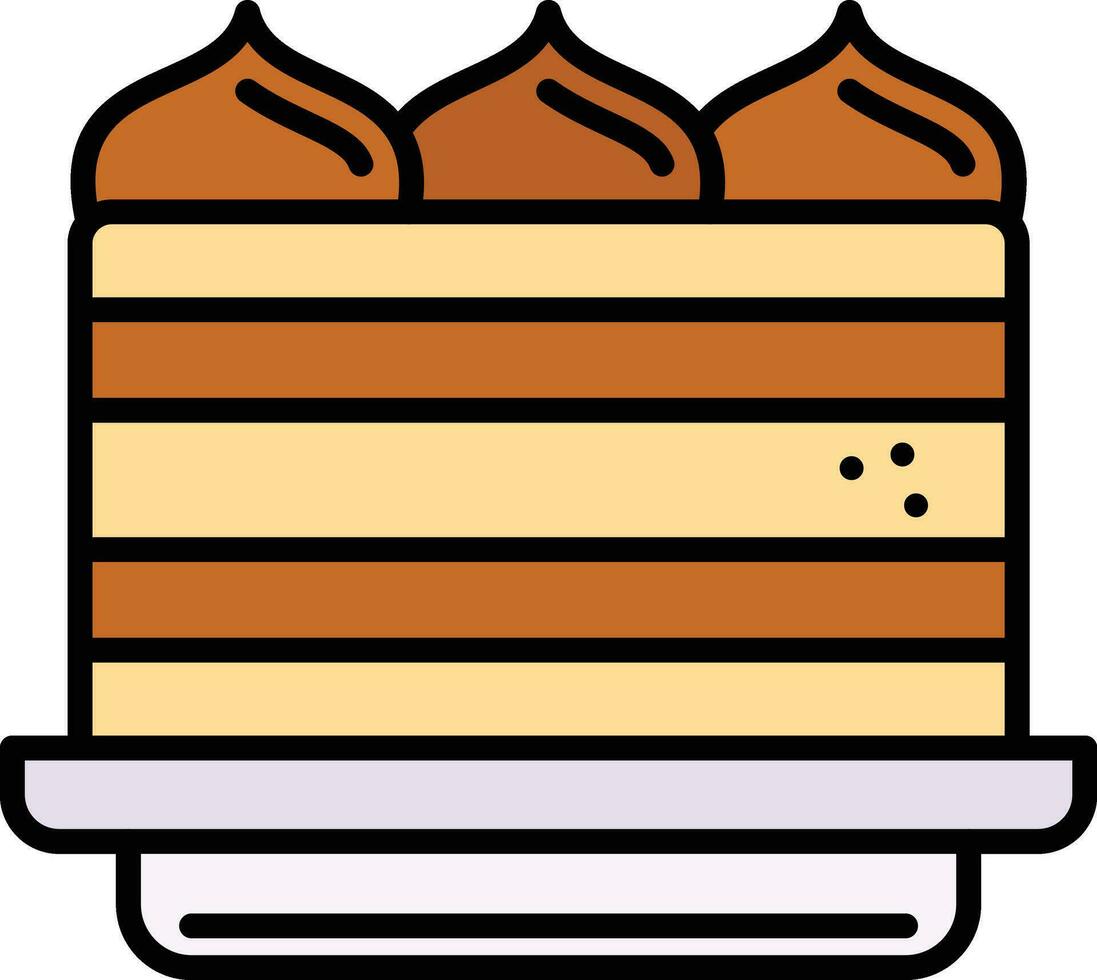 tiramisu vector icoon