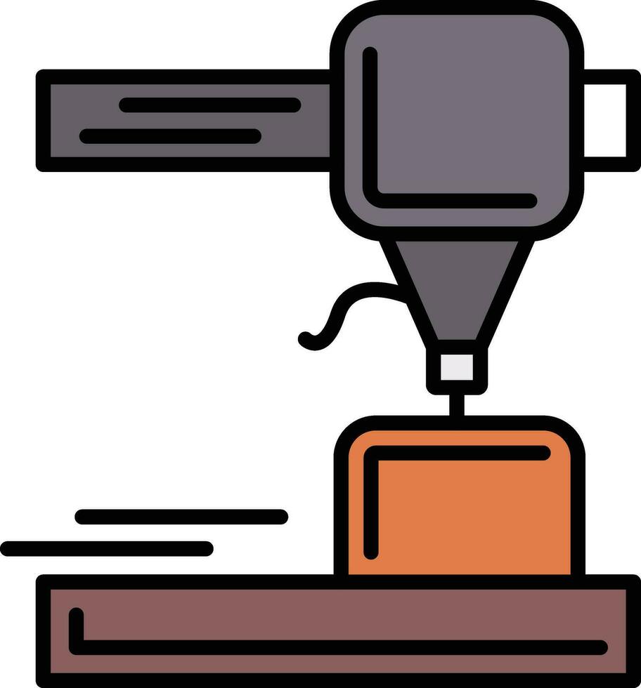 3D-printer vector pictogram