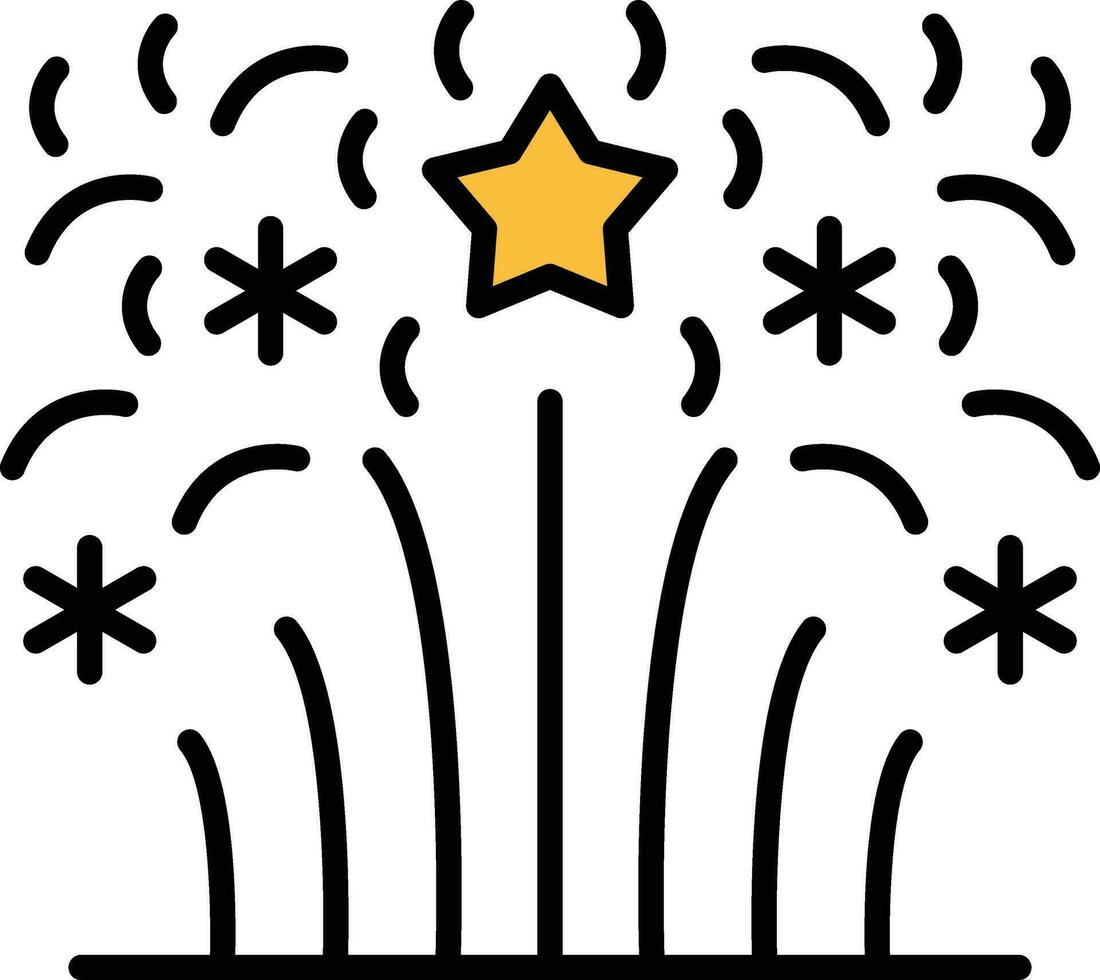 vuurwerk vector pictogram