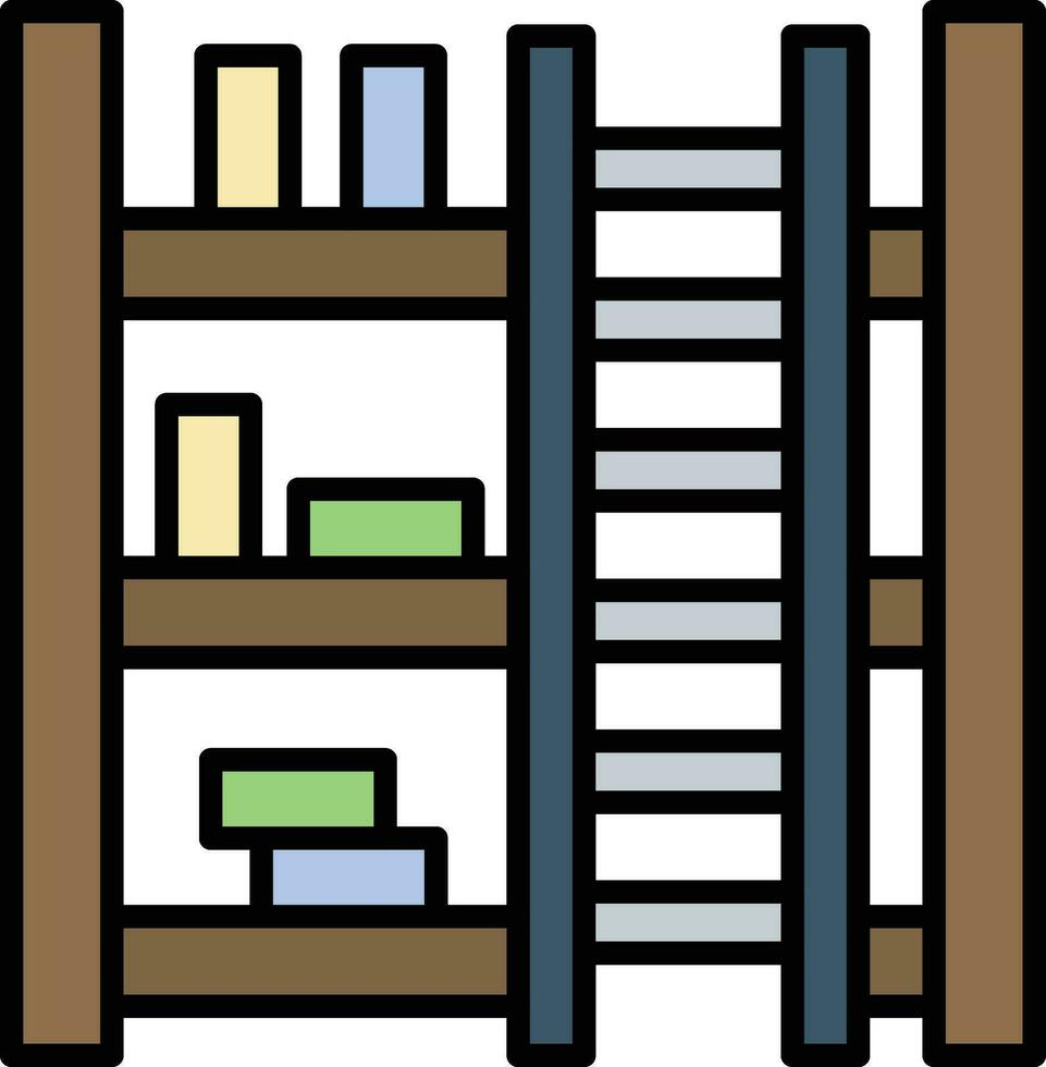 bibliotheek ladder vector icoon