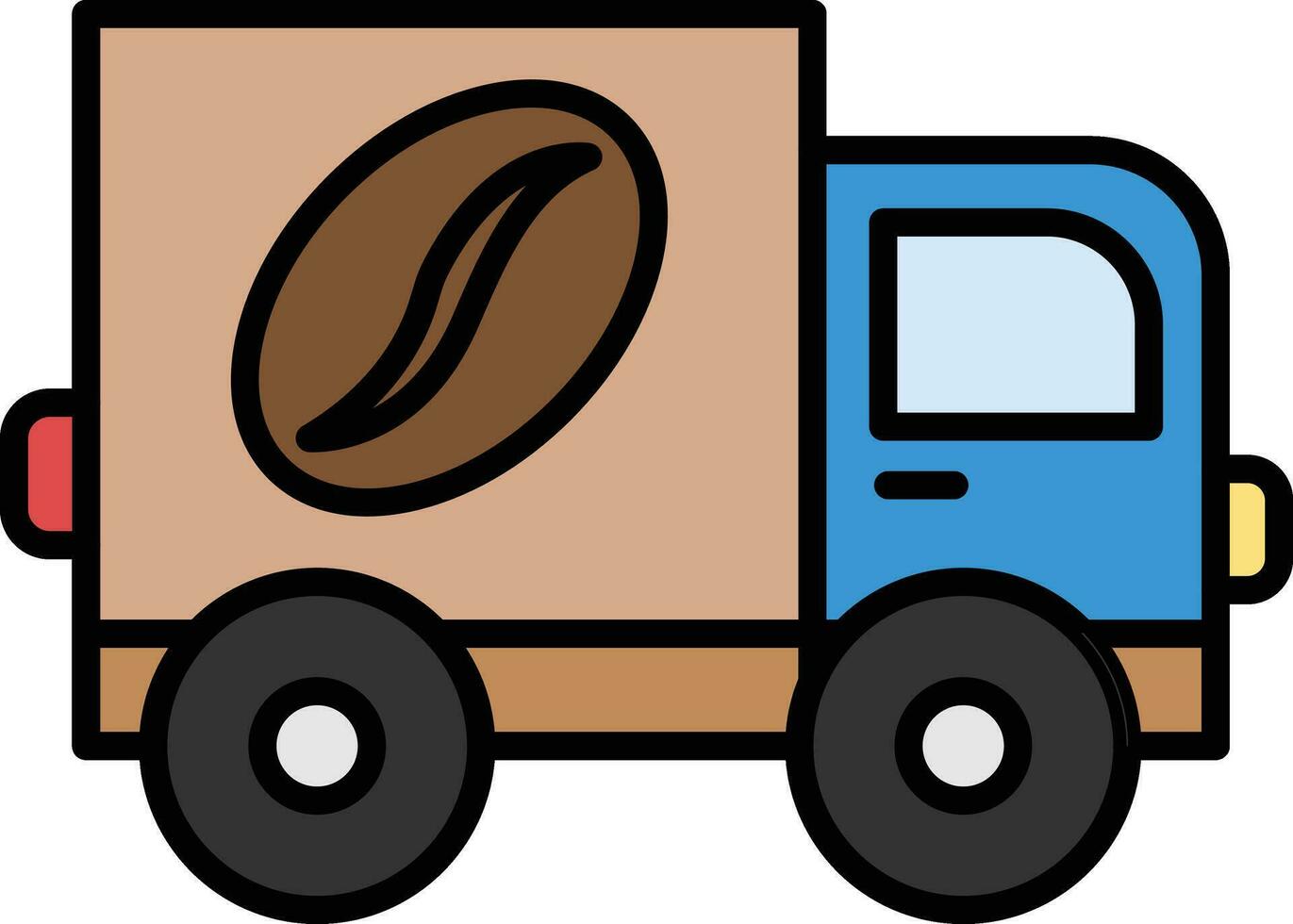 koffie vrachtauto vector icoon