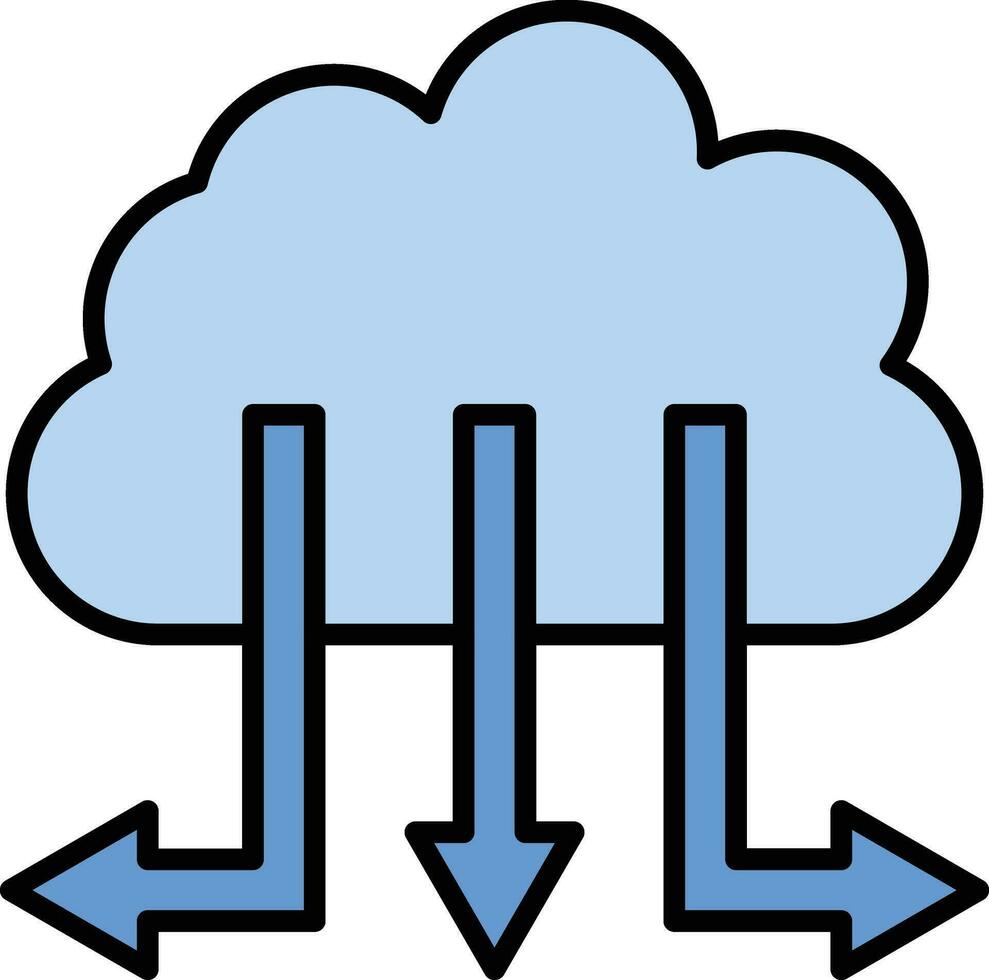 wolk distributie vector icoon