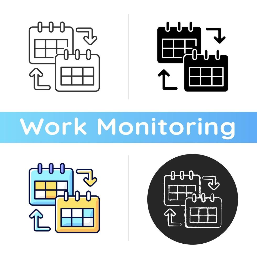 pictogram voor agenda delen vector