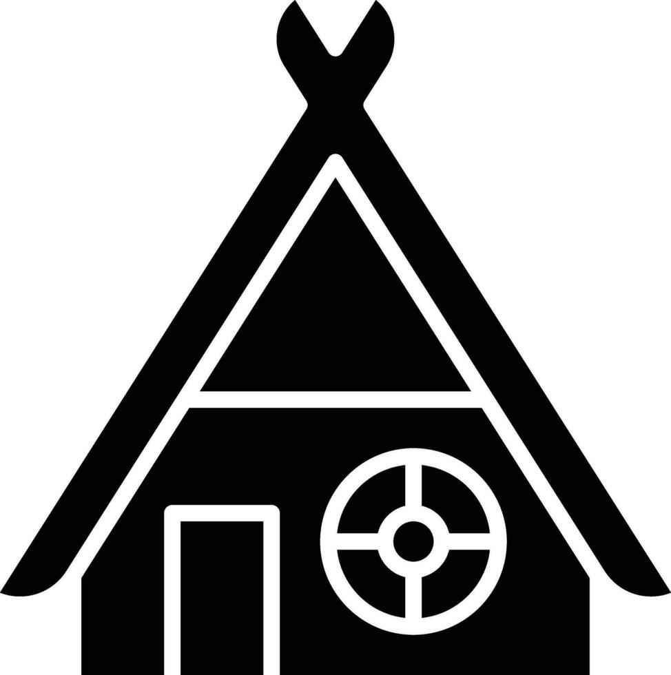 viking hut vector icoon