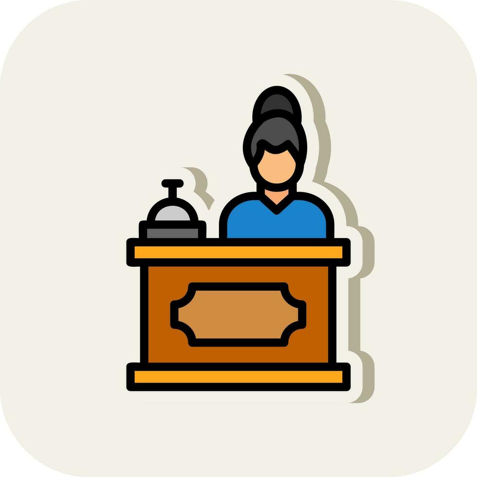 receptioniste vector icoon ontwerp