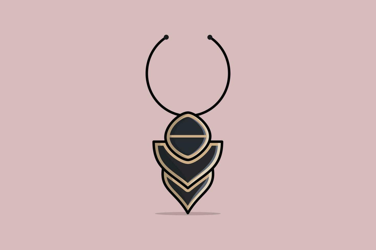 elegant Dames ketting ontwerp vector illustratie. schoonheid mode voorwerpen icoon concept. luxe modern Dames evenementen sieraden medeplichtig vector ontwerp.