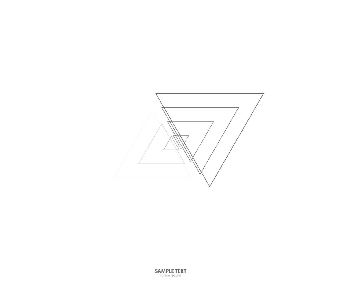 driehoek lijn vector. geometrische vorm. logo teken vector