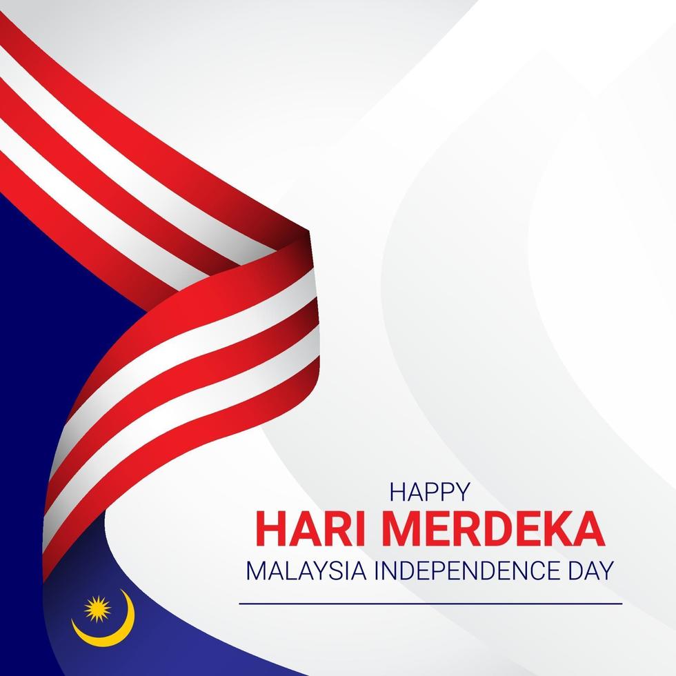 sjabloon voor spandoeken met vlag van Maleisië vector
