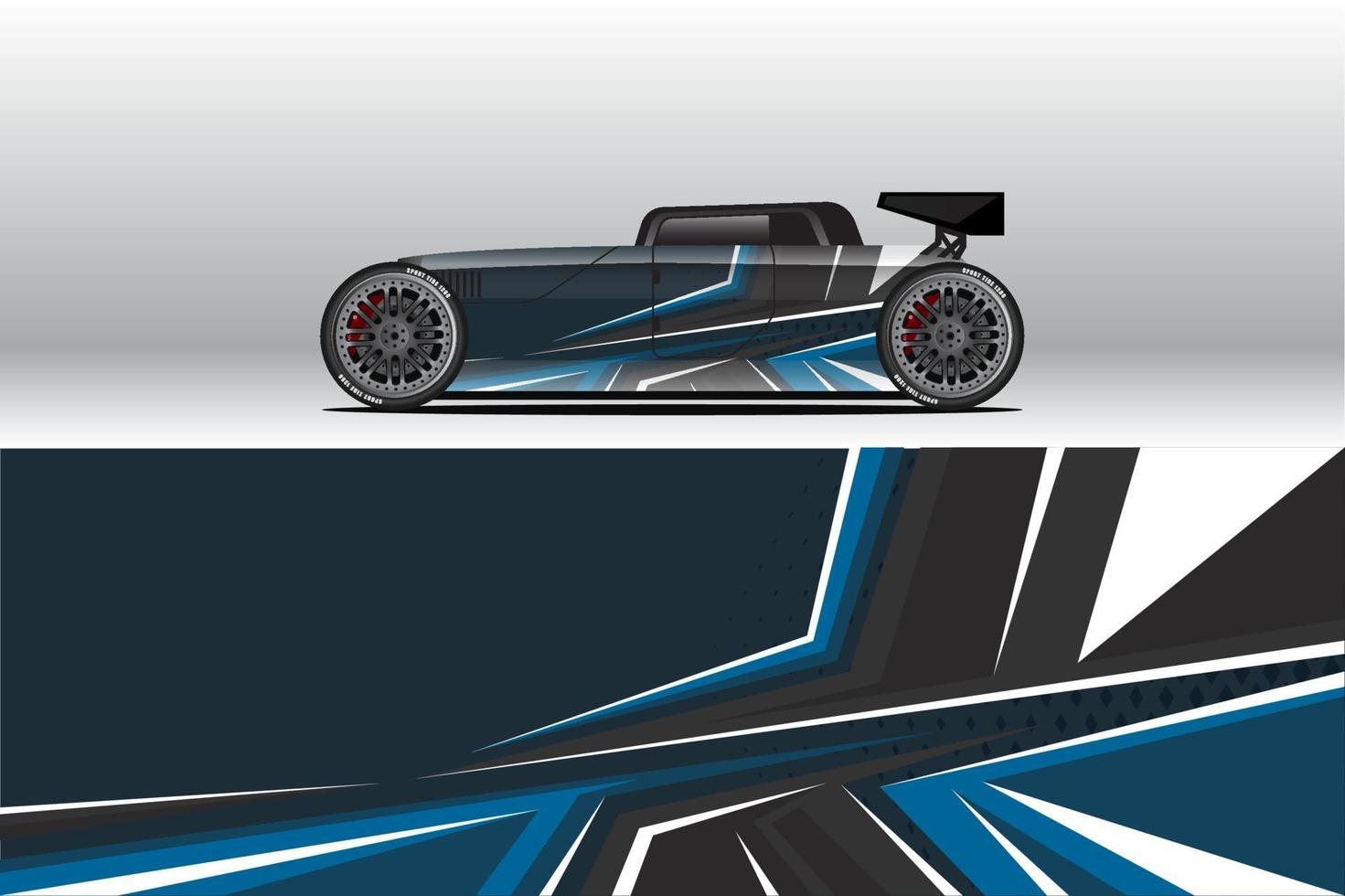 auto wrap bedrijf ontwerp. grafische achtergrondontwerpen voor voertuigkleuren vector