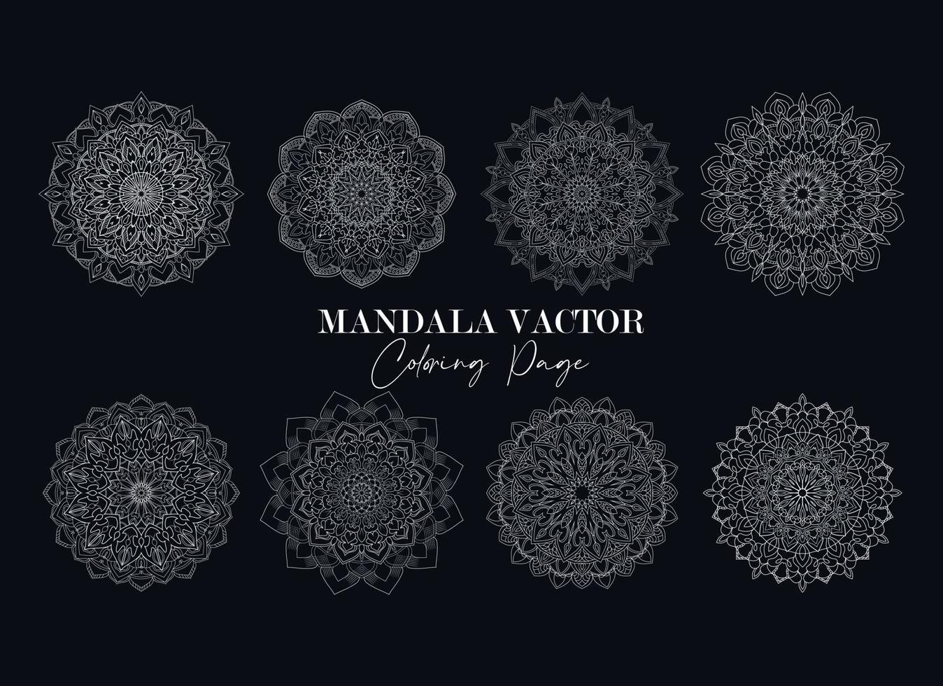 mandala collectie vector gratis vector. ronde bloemenset mandala