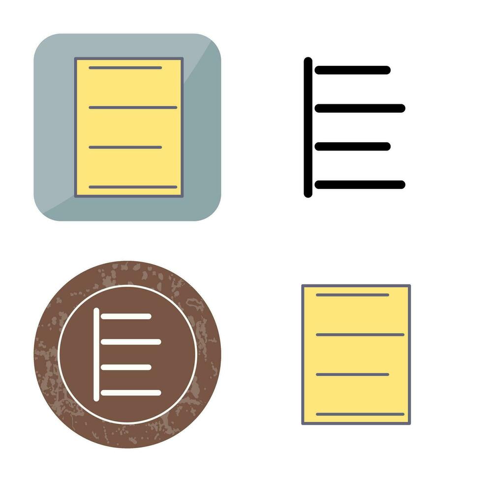 uniek links uitlijnen vector icoon