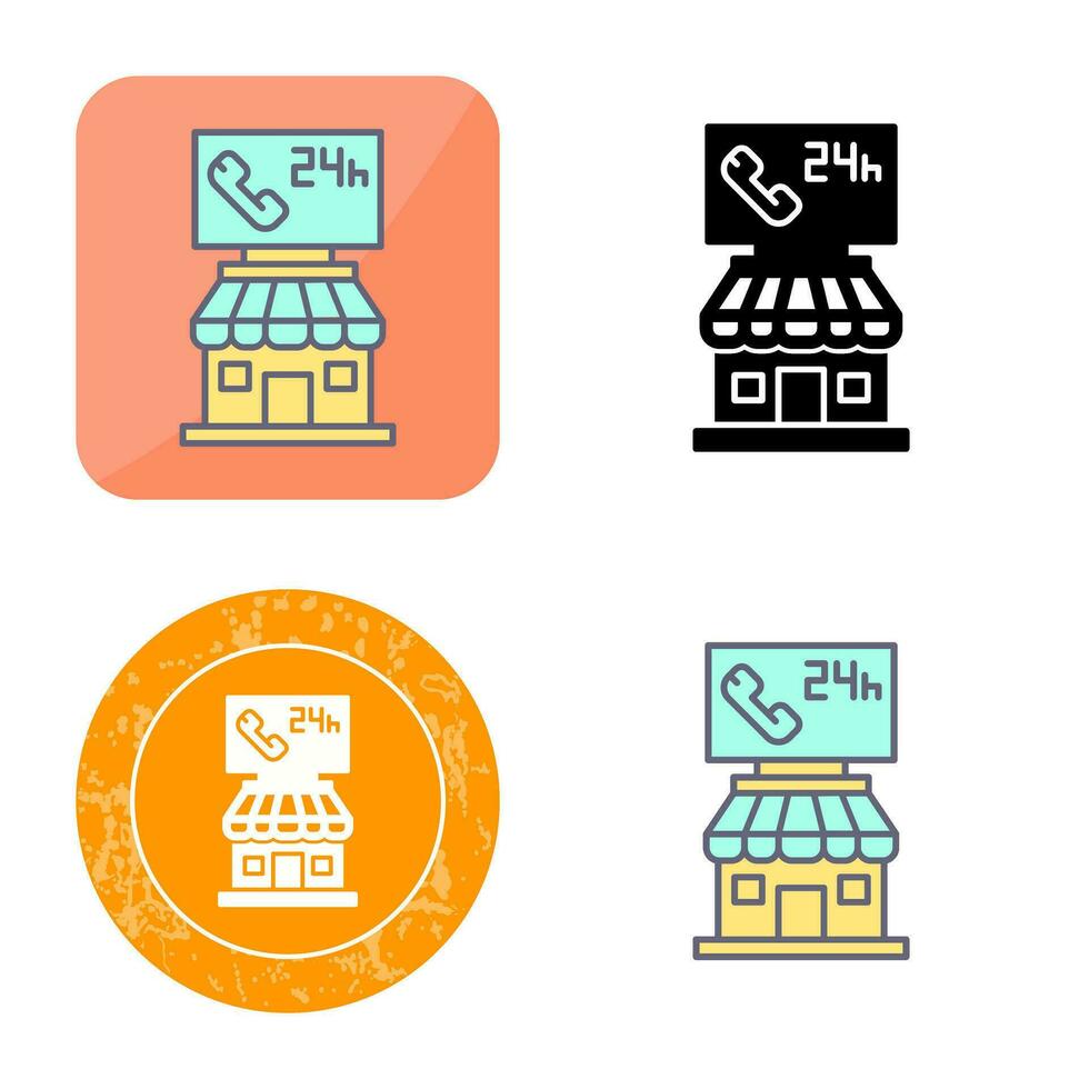 24 uur vectorpictogram vector