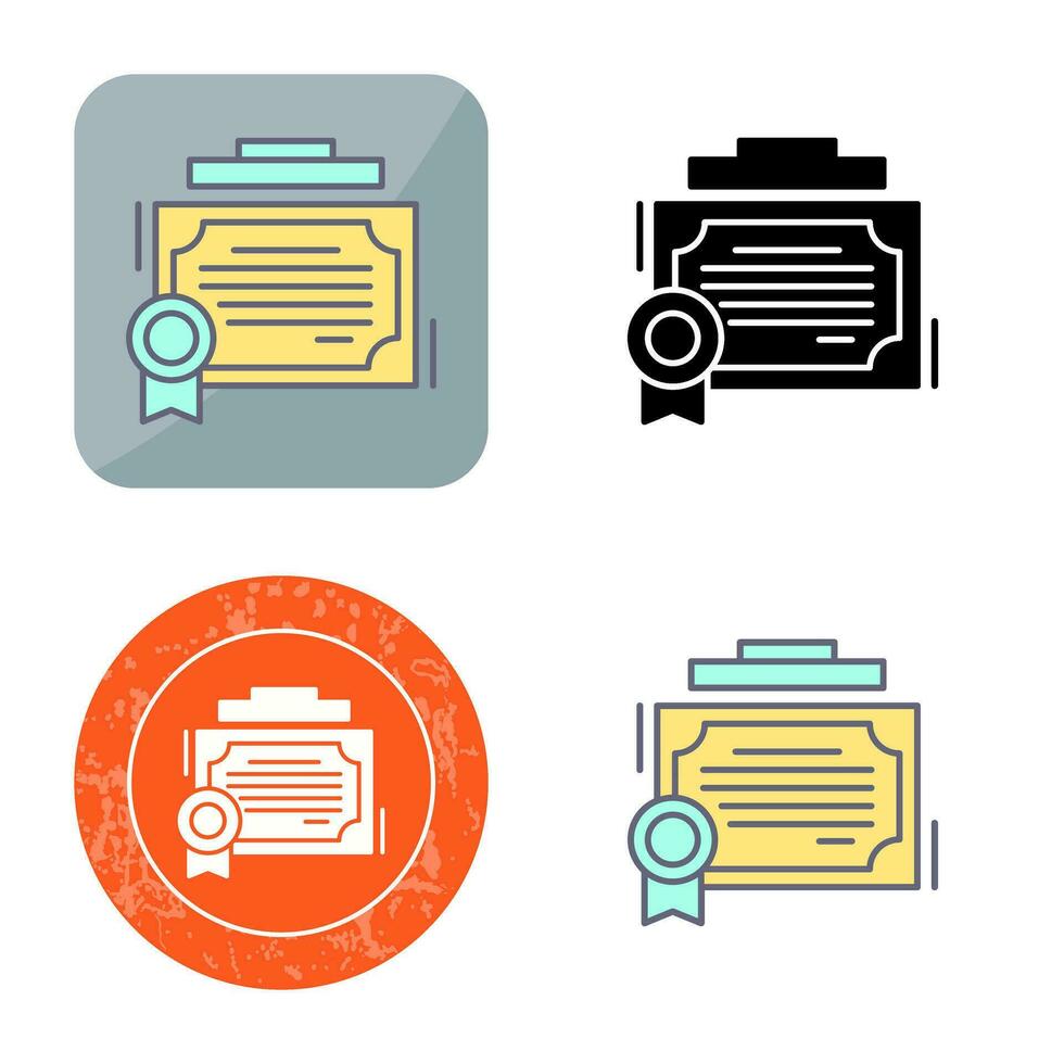 certificaat vector pictogram