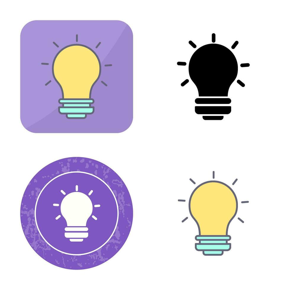 gloeilamp vector pictogram