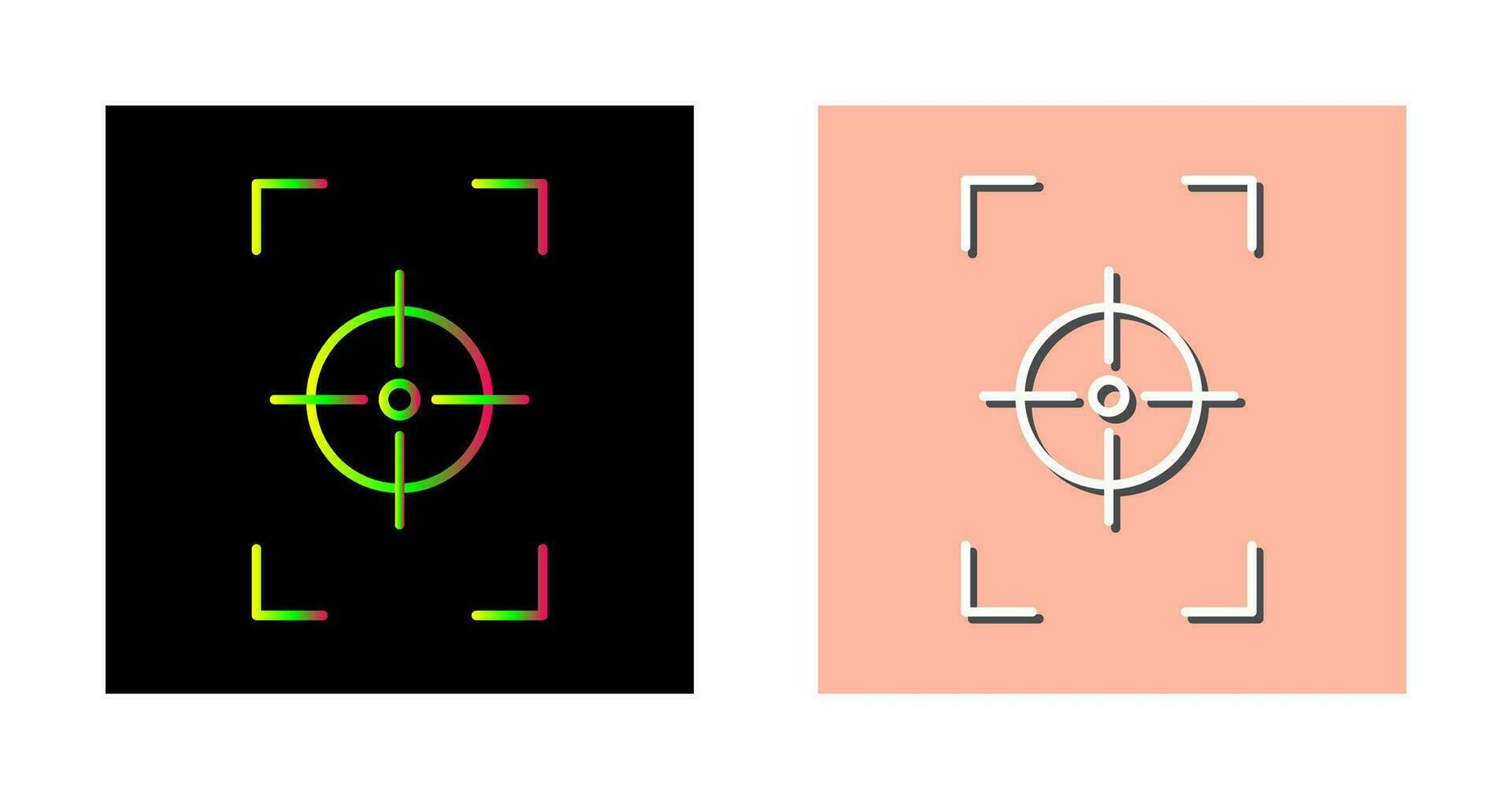 uniek focus verticaal vector icoon