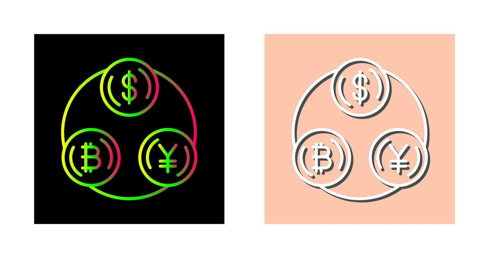 valuta wisselen vector pictogram