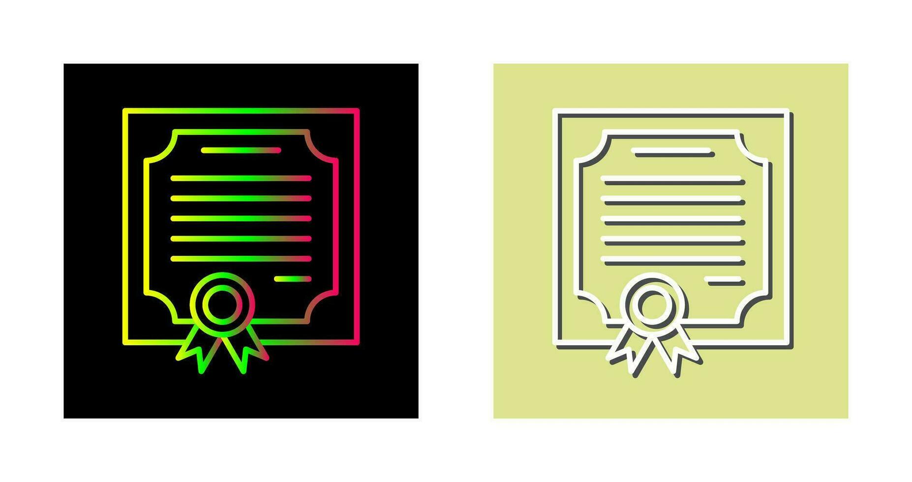 certificaat vector pictogram