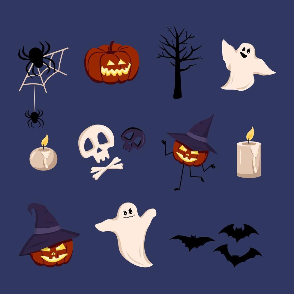 feestelijke elementen voor halloween. vector