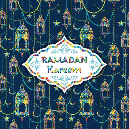 Ramadan Kareem. Vector illustratie.