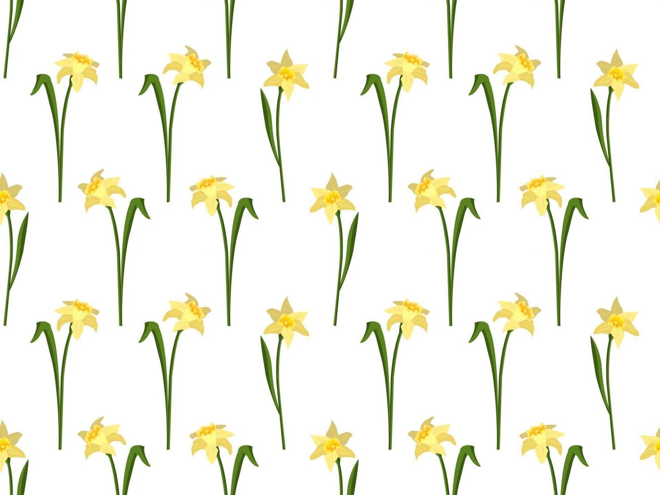 naadloos patroon met bloemen narcissen vector