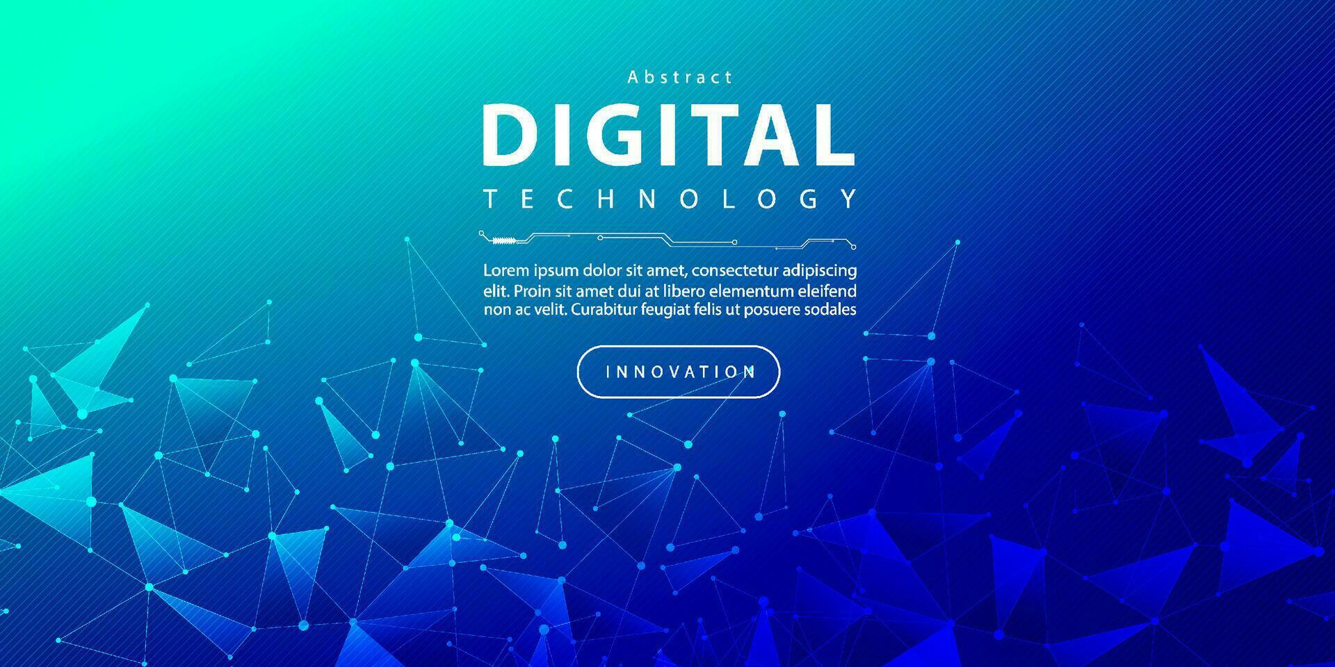 digitaal technologie snelheid aansluiten blauw groen achtergrond, cyber nano informatie, abstract communicatie, innovatie toekomst tech gegevens, internet netwerk verbinding, ai groot gegevens, lijn punt illustratie 3d vector