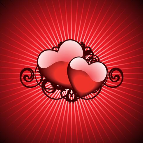 Valentijnsdag illustratie met mooie harten vector