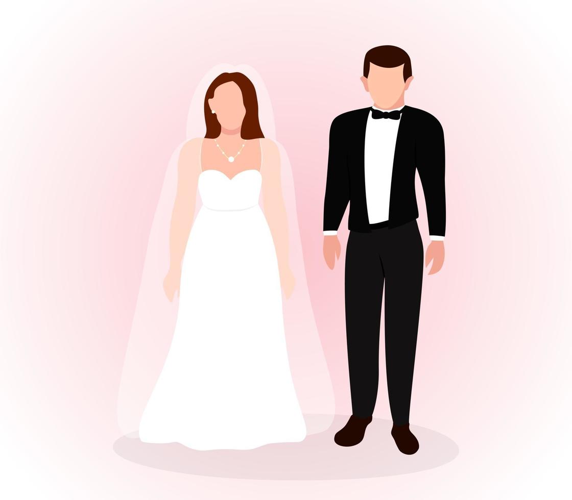 bruid en bruidegom vector