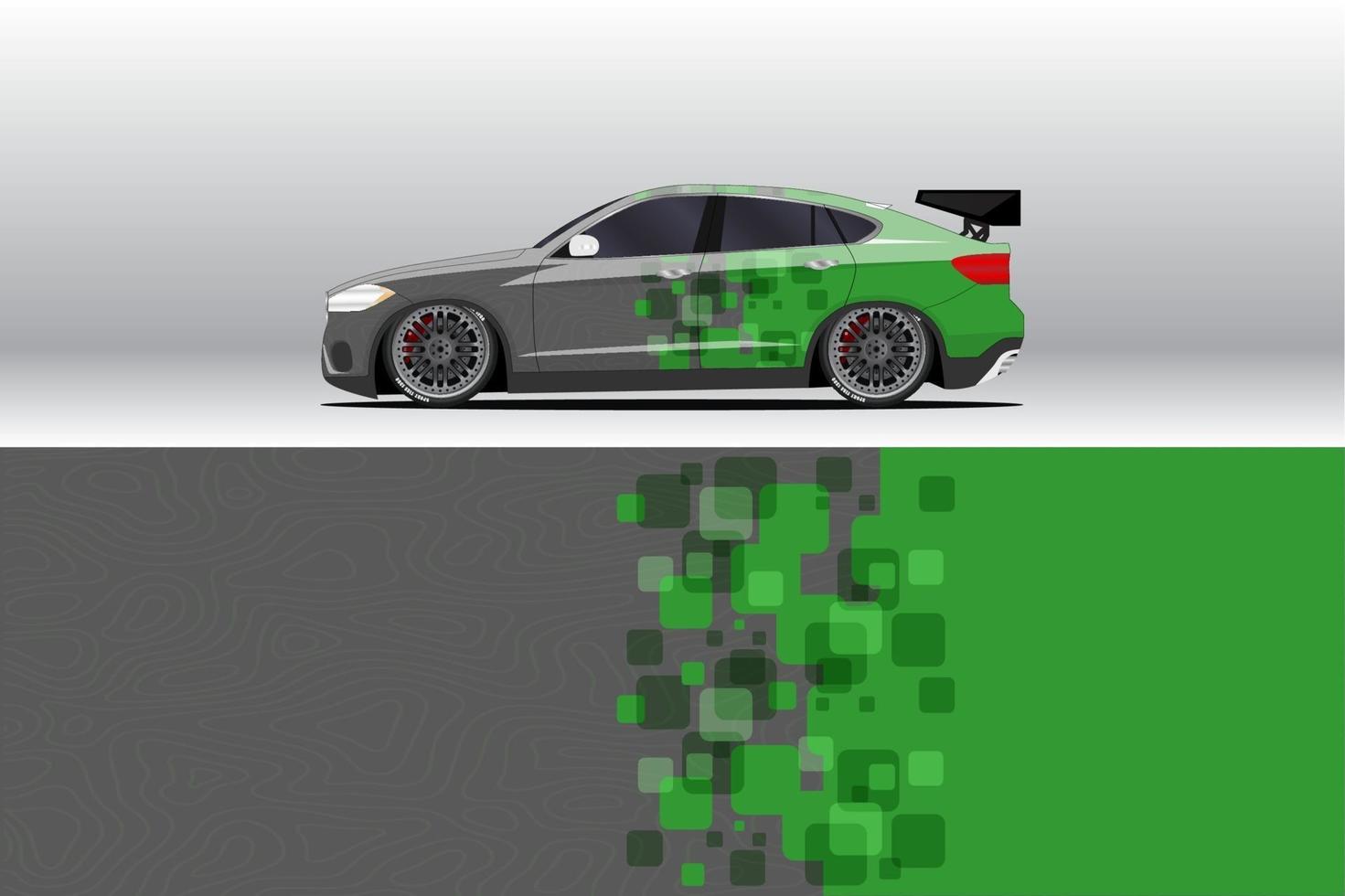 auto wrap sticker ontwerpen voor race livery of dagelijkse auto vinyl sticker vector