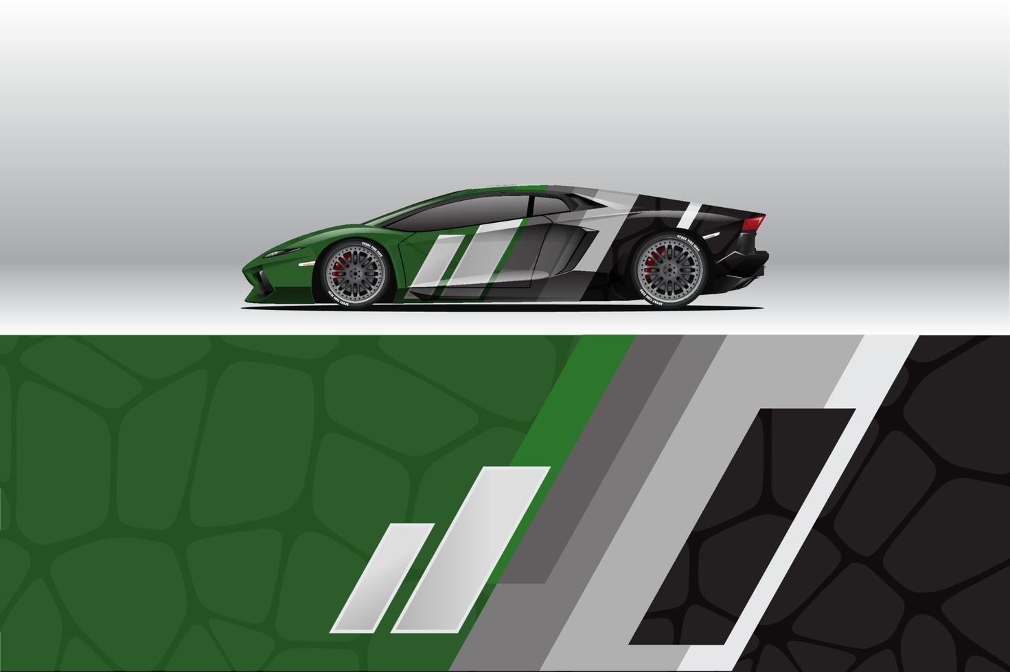 auto wrap sticker ontwerpen. voor race-livrei of dagelijkse auto vinyl sticker. vector