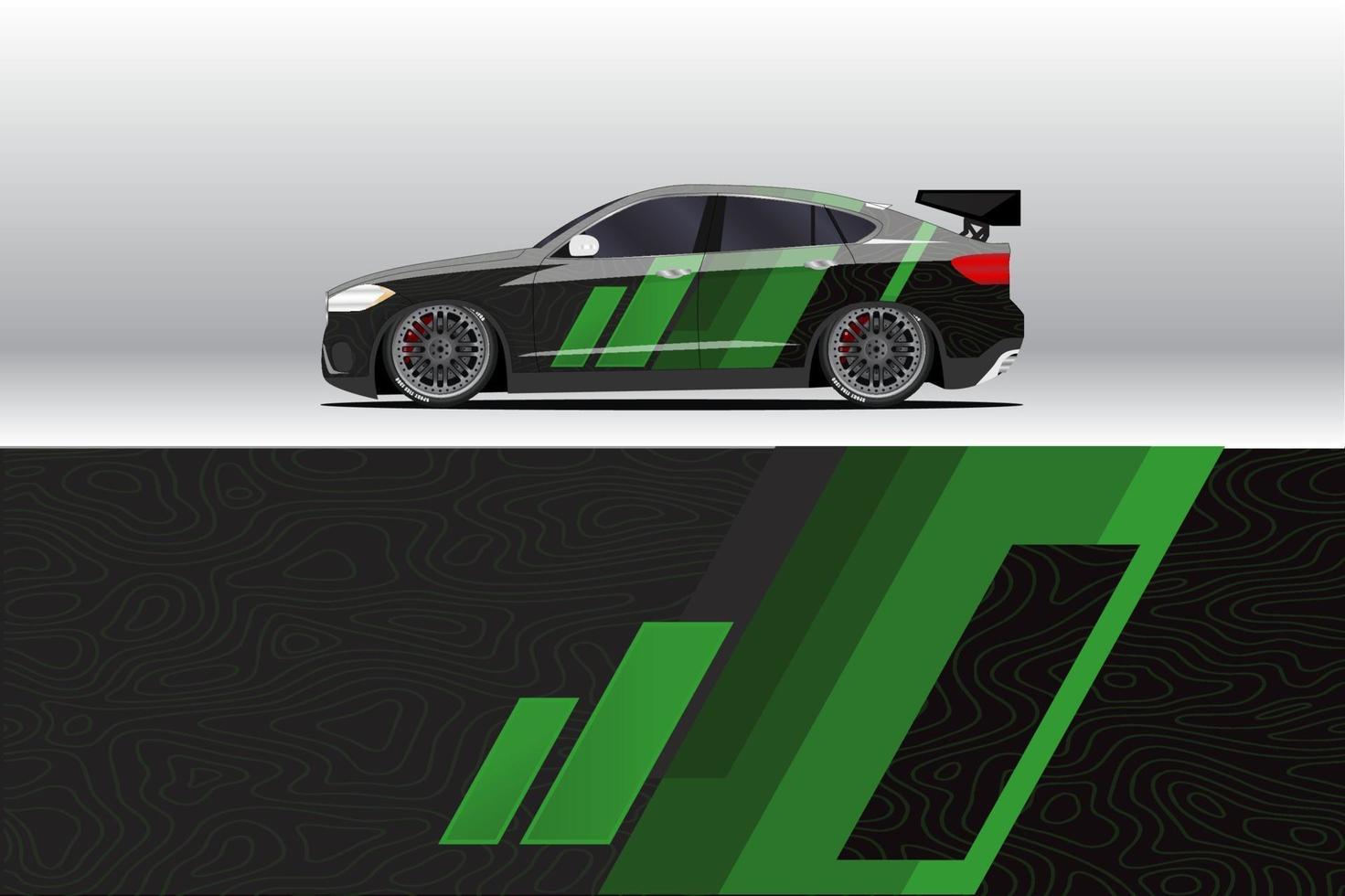 auto wrap sticker ontwerpen. voor race-livrei of dagelijkse auto vinyl sticker. vector