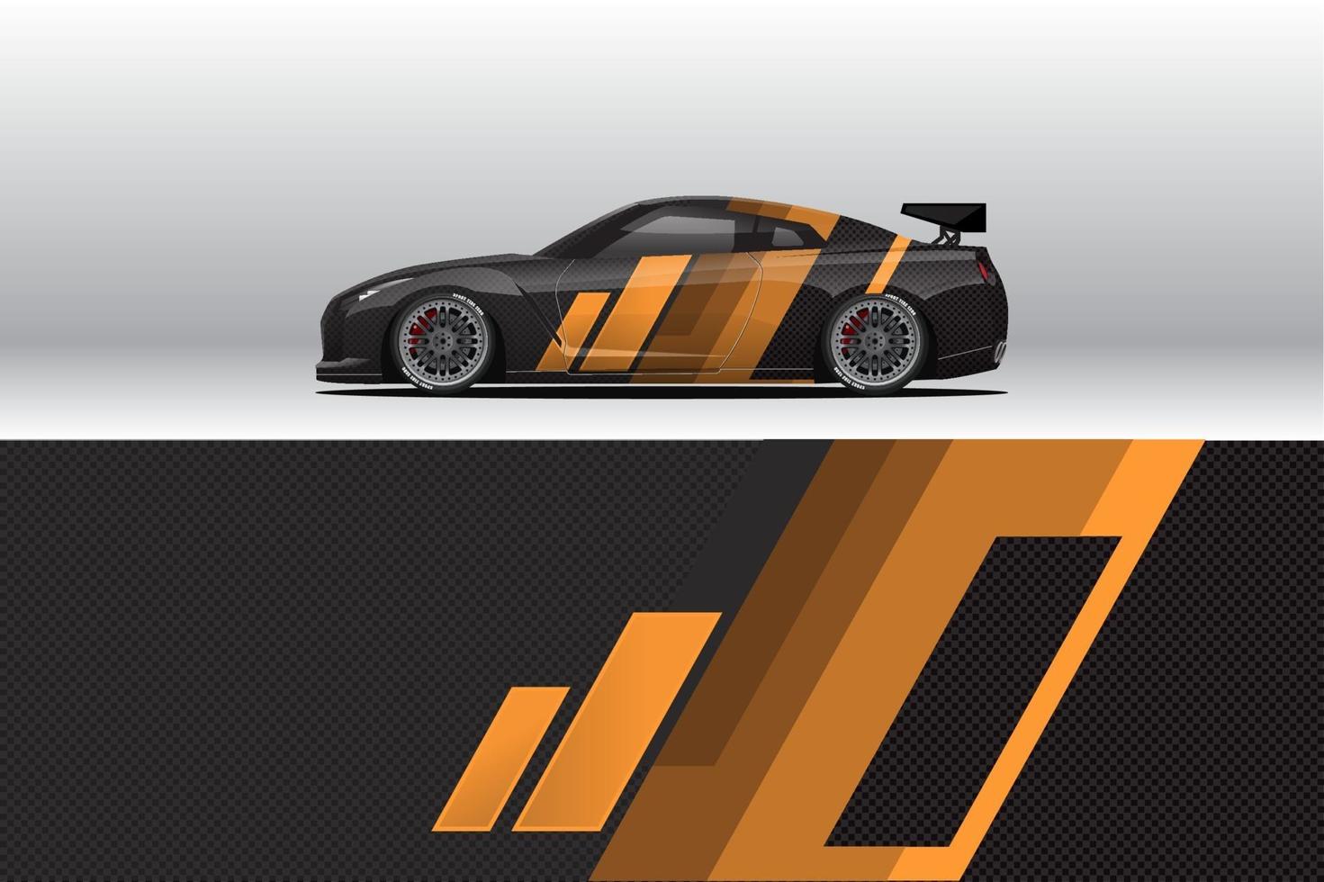 auto wrap sticker ontwerpen. voor race-livrei of dagelijkse auto vinyl sticker. vector