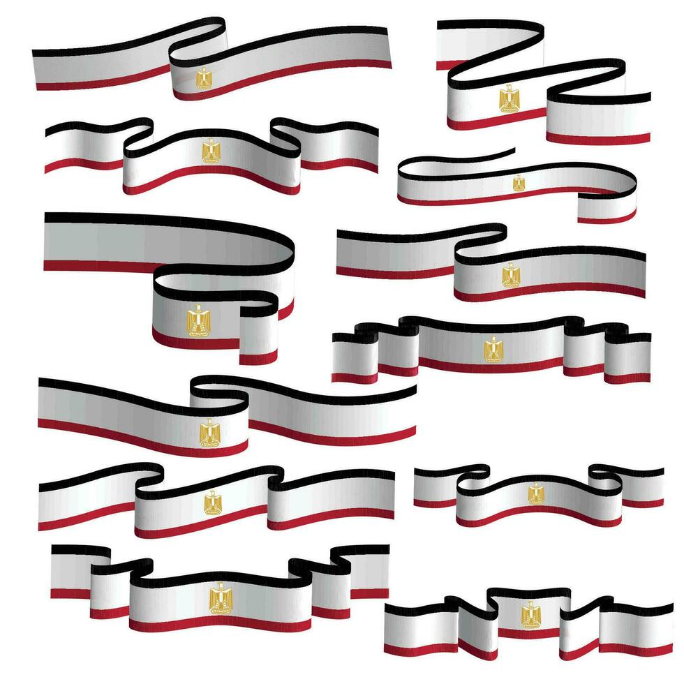 Egypte lint vlag vector element