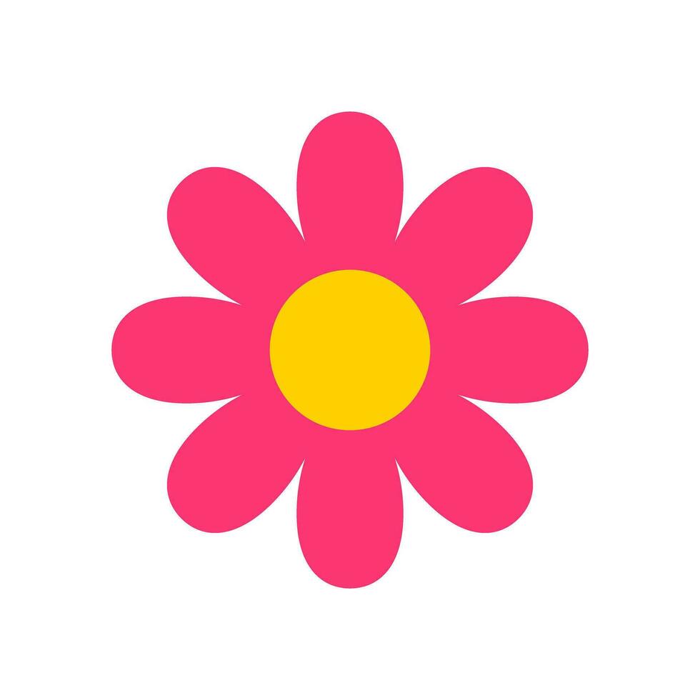 roze decoratief bloem vector icoon illustratie