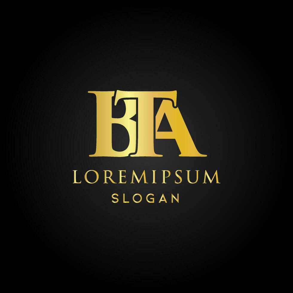 luxe zwart en goud eerste brief logo ontwerp vector
