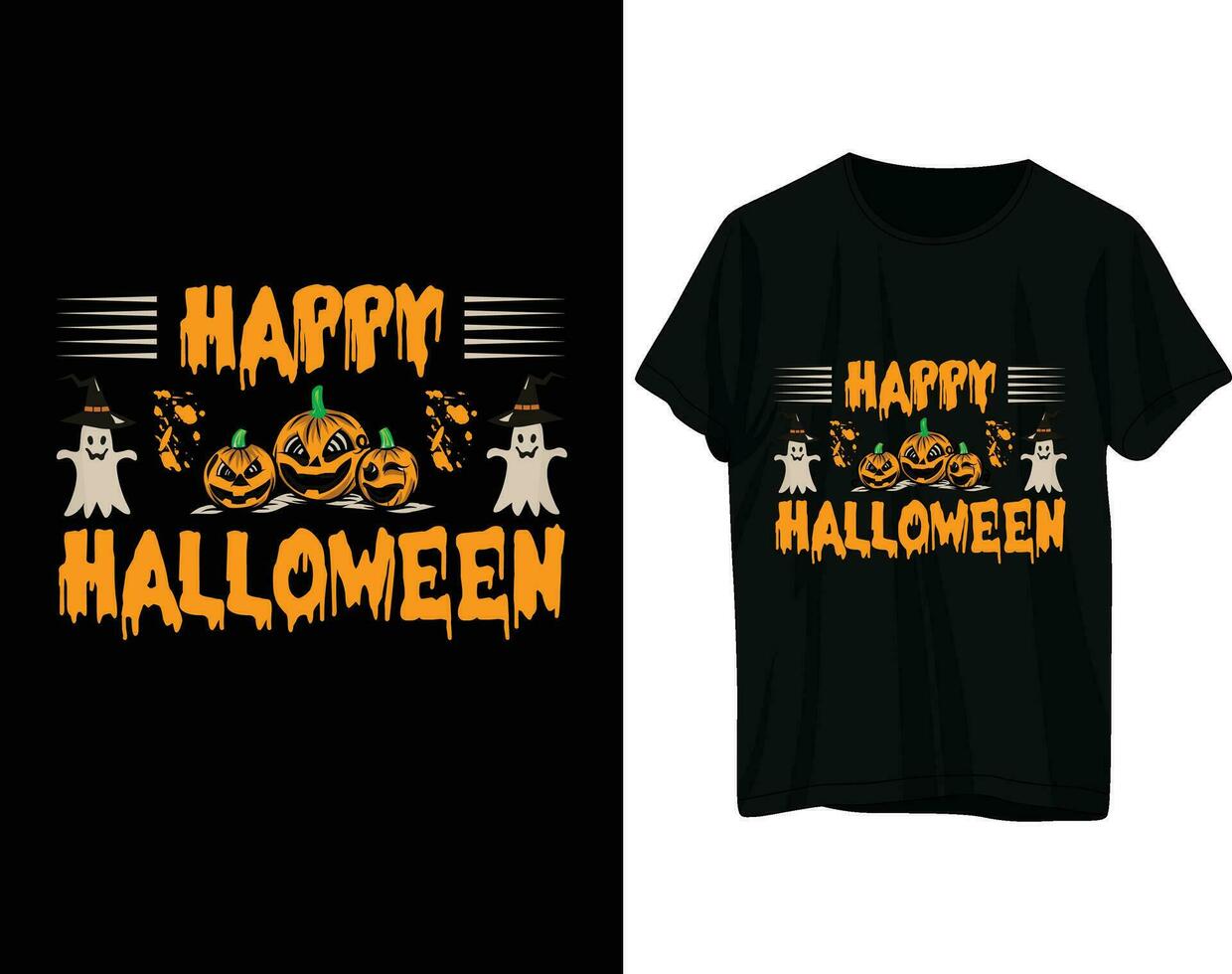 gelukkig halloween t-shirt ontwerp vector