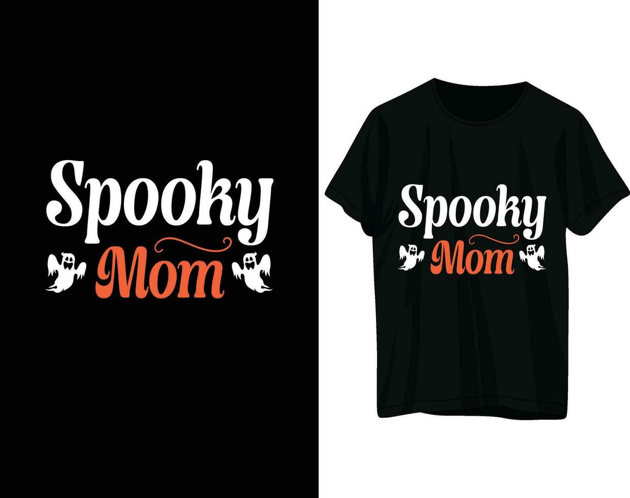 spookachtig mam t-shirt ontwerp vector