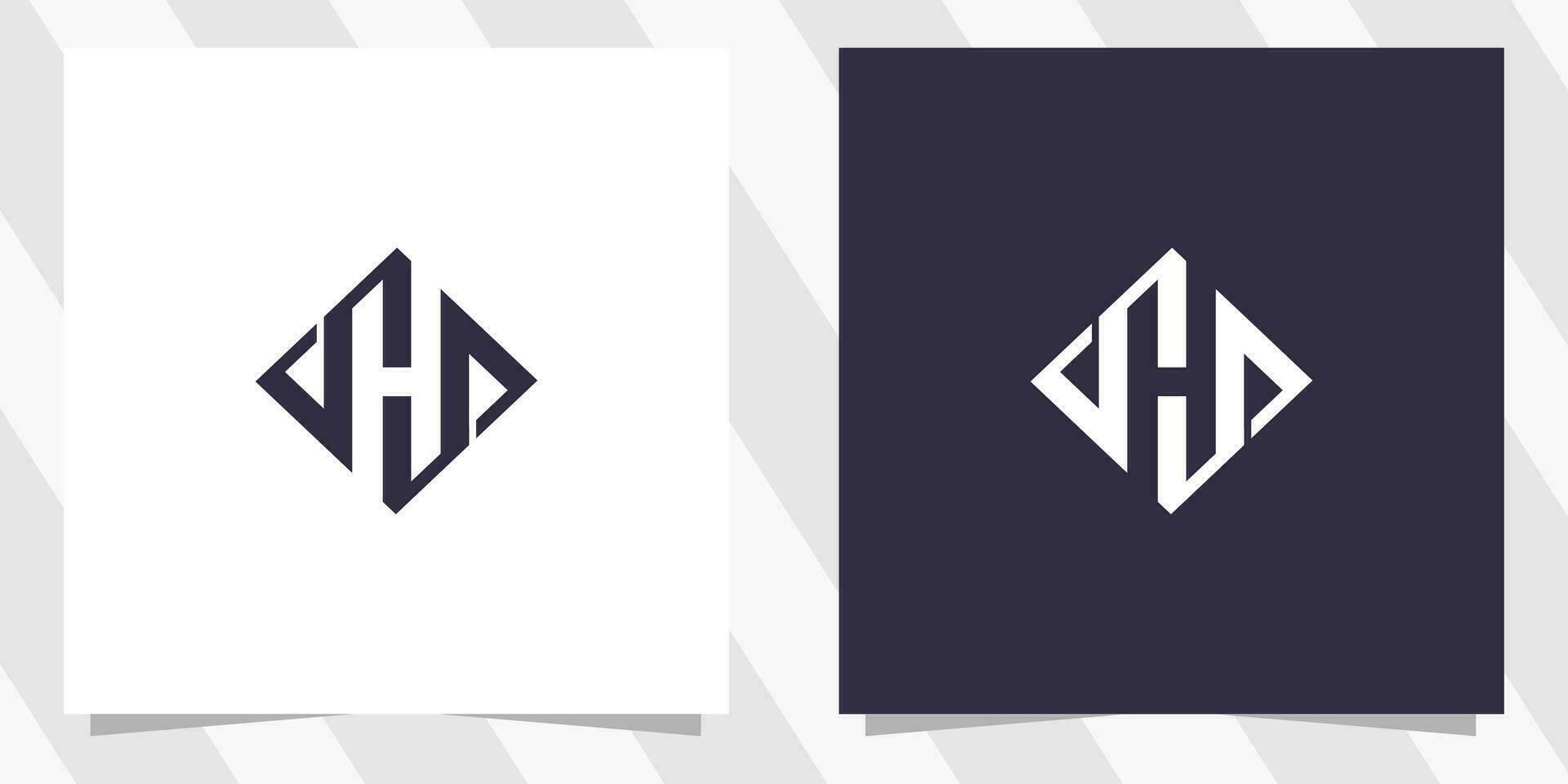 brief h logo ontwerp vector