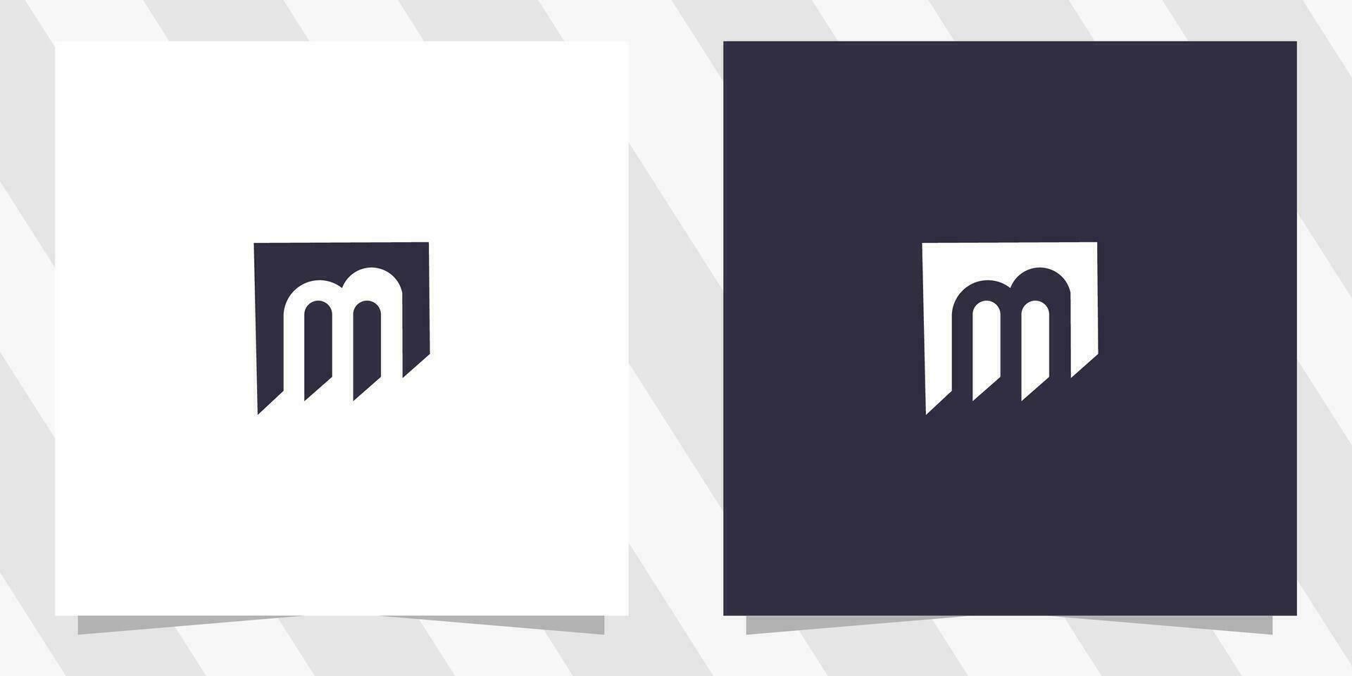 letter m logo ontwerp vector