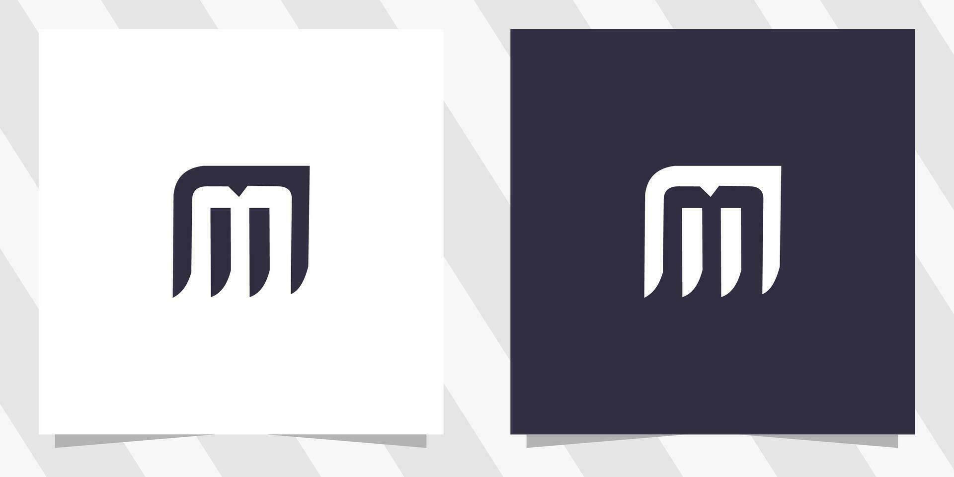 letter m logo ontwerp vector