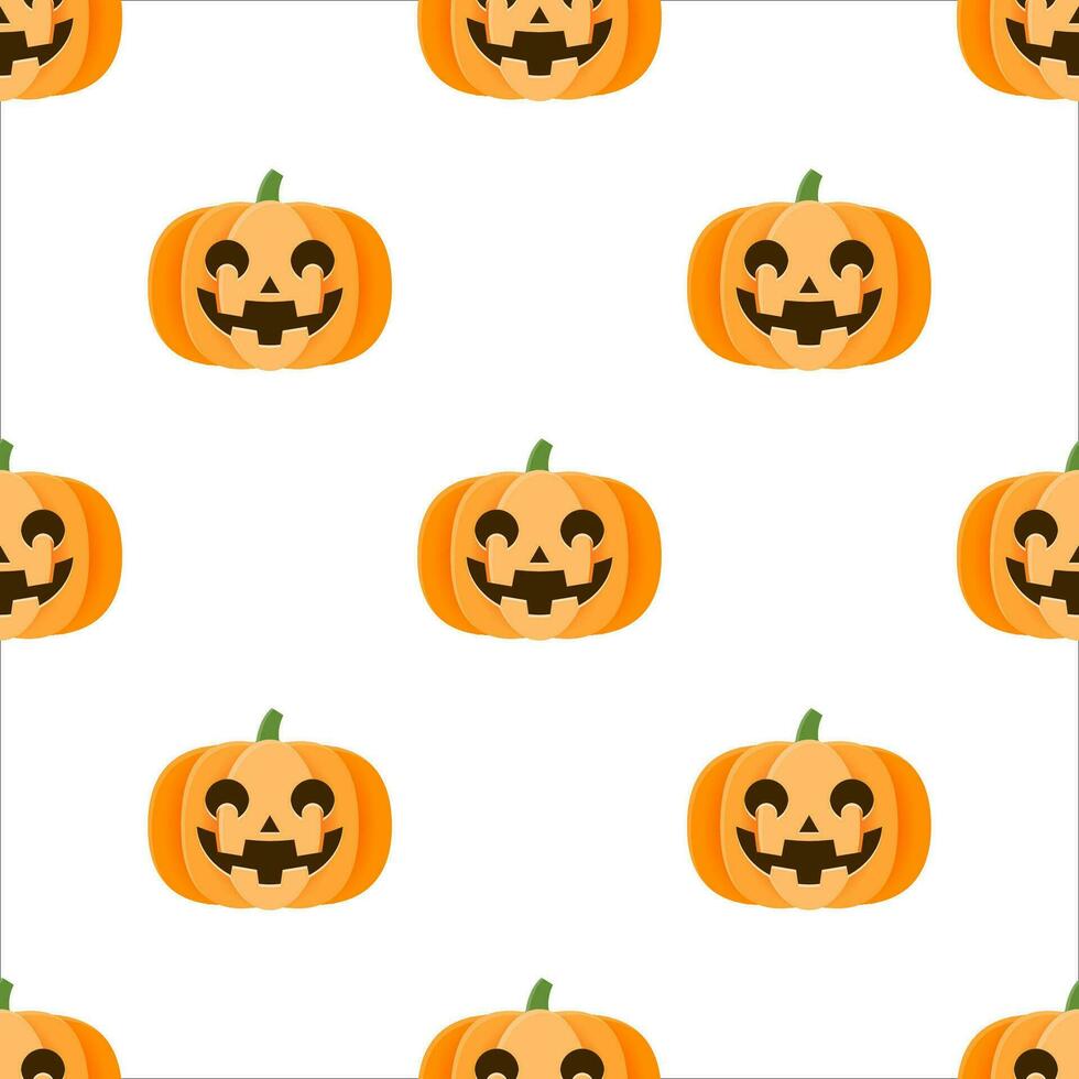 halloween pompoen naadloos patroon achtergrond. vector