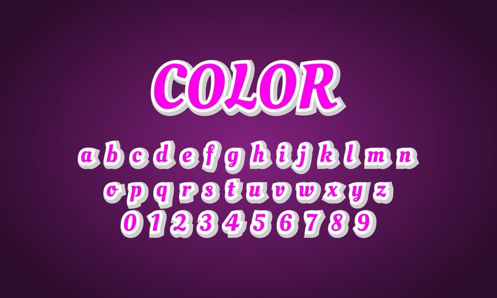 kleur lettertype alfabet vector