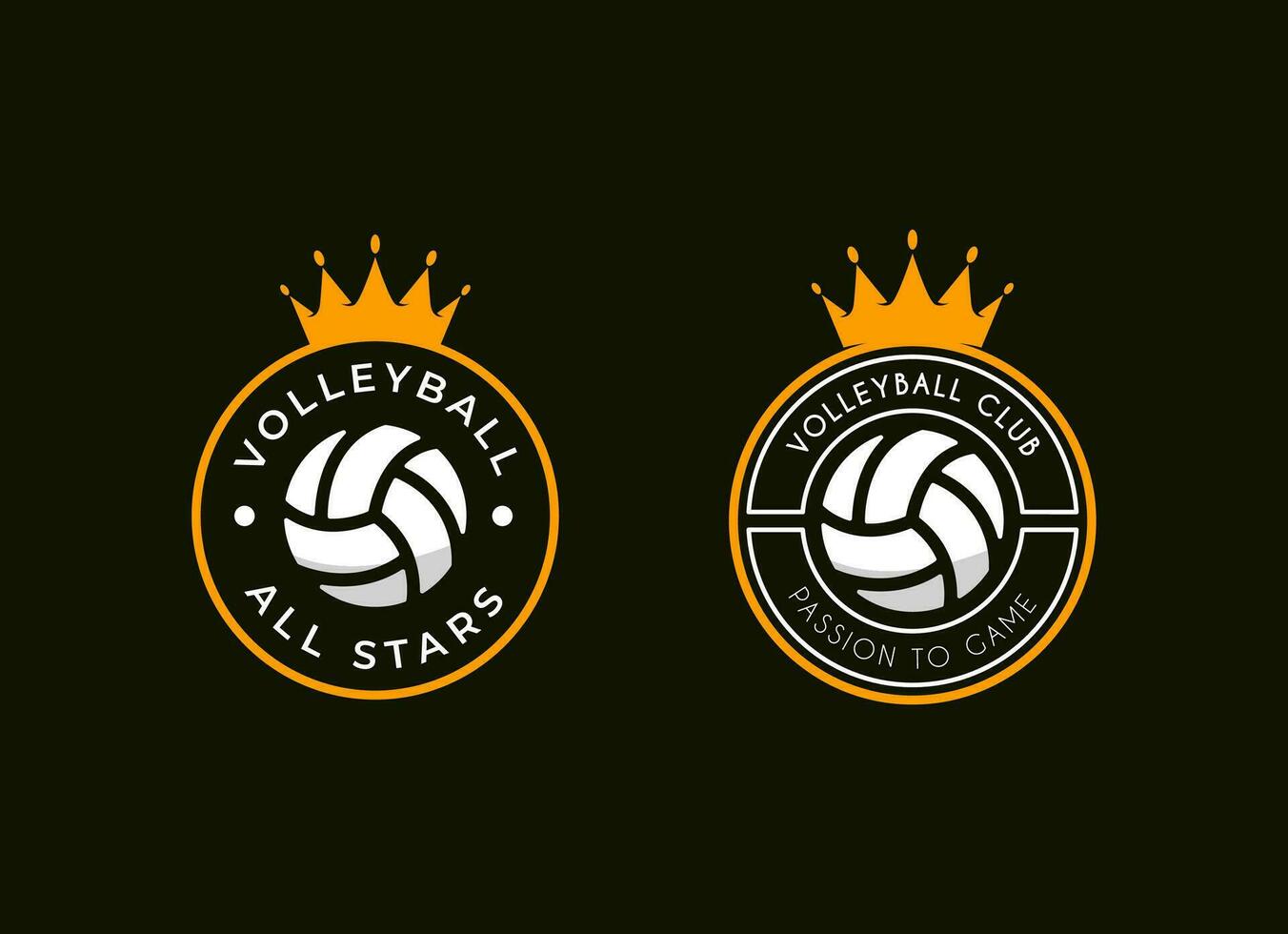 volleybal club embleem. bal insigne logo, volleybal bal team spel club elementen, vector logo illustratie fit naar kampioenschap of team