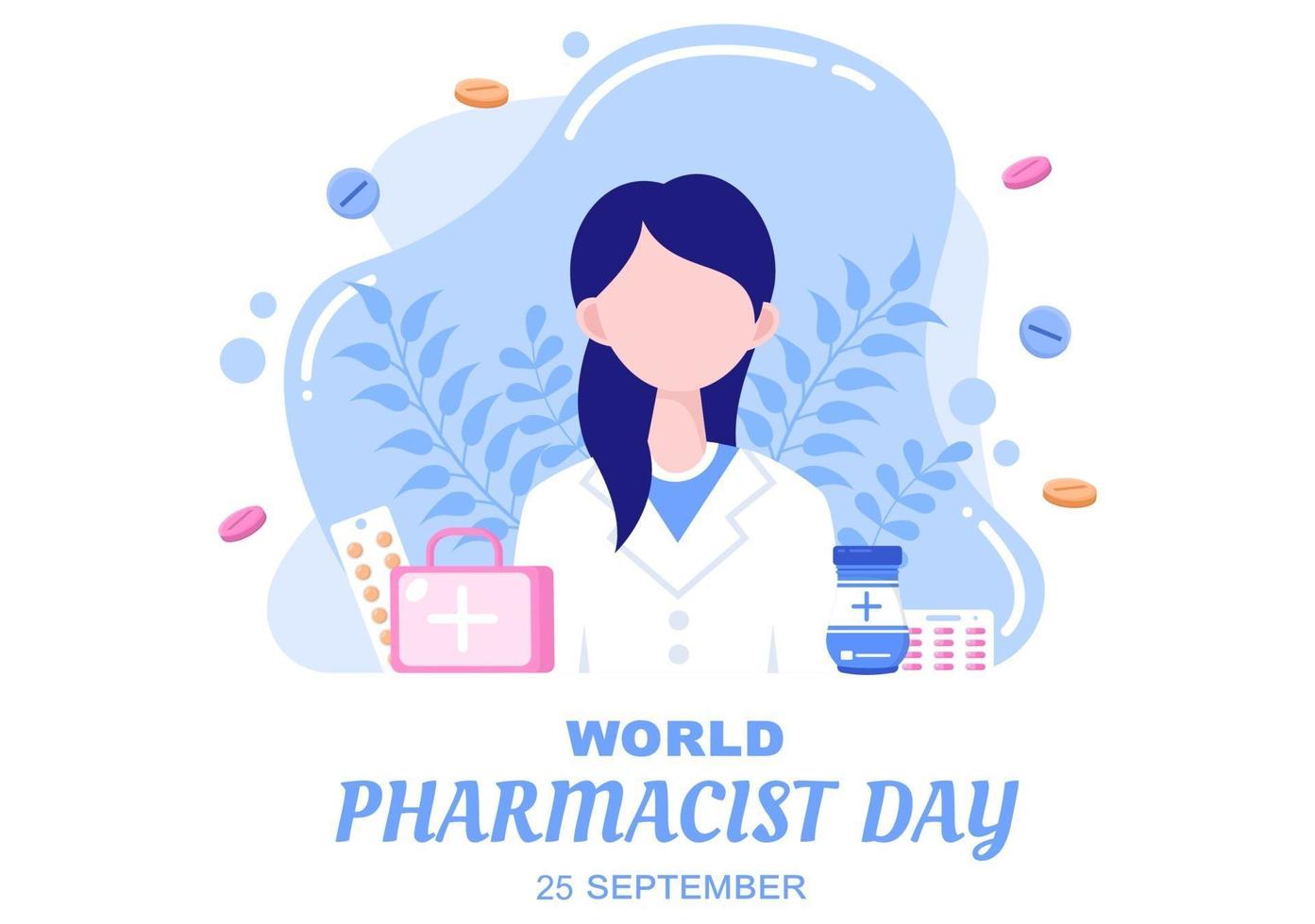 wereld apothekers dag vectorillustratie vector