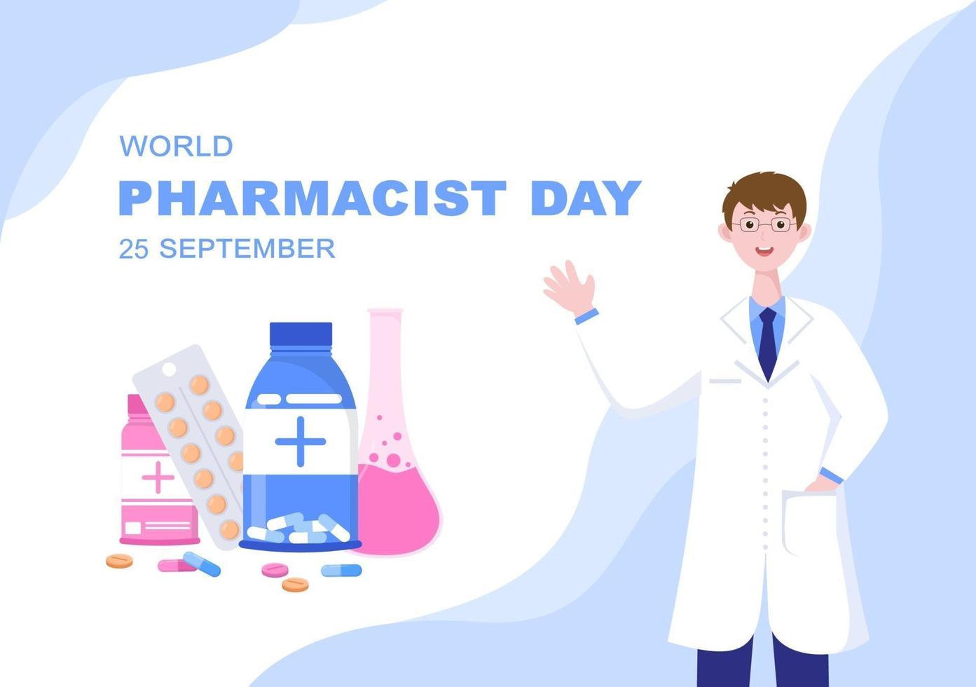 wereld apothekers dag vectorillustratie vector