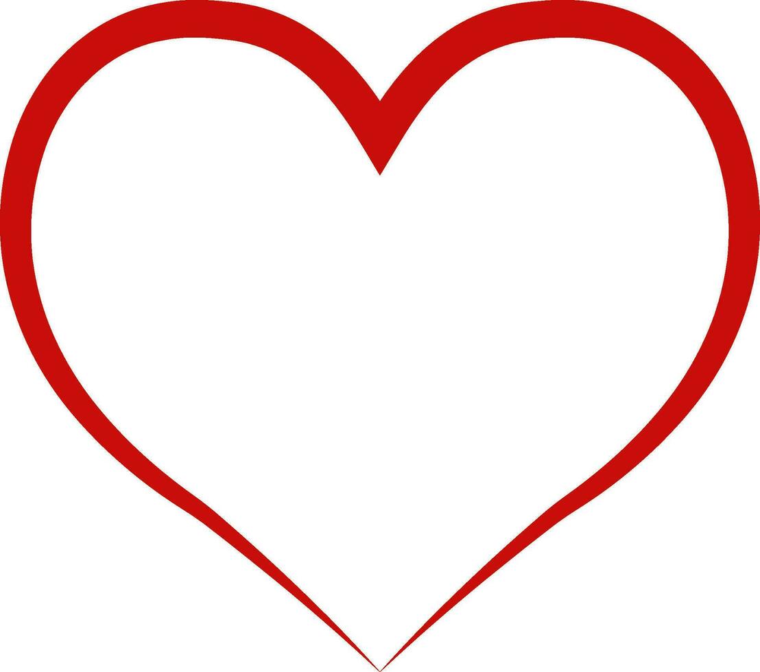 hart schets, rood symbool vriendschap intimiteit valentijnsdag dag liefde vector