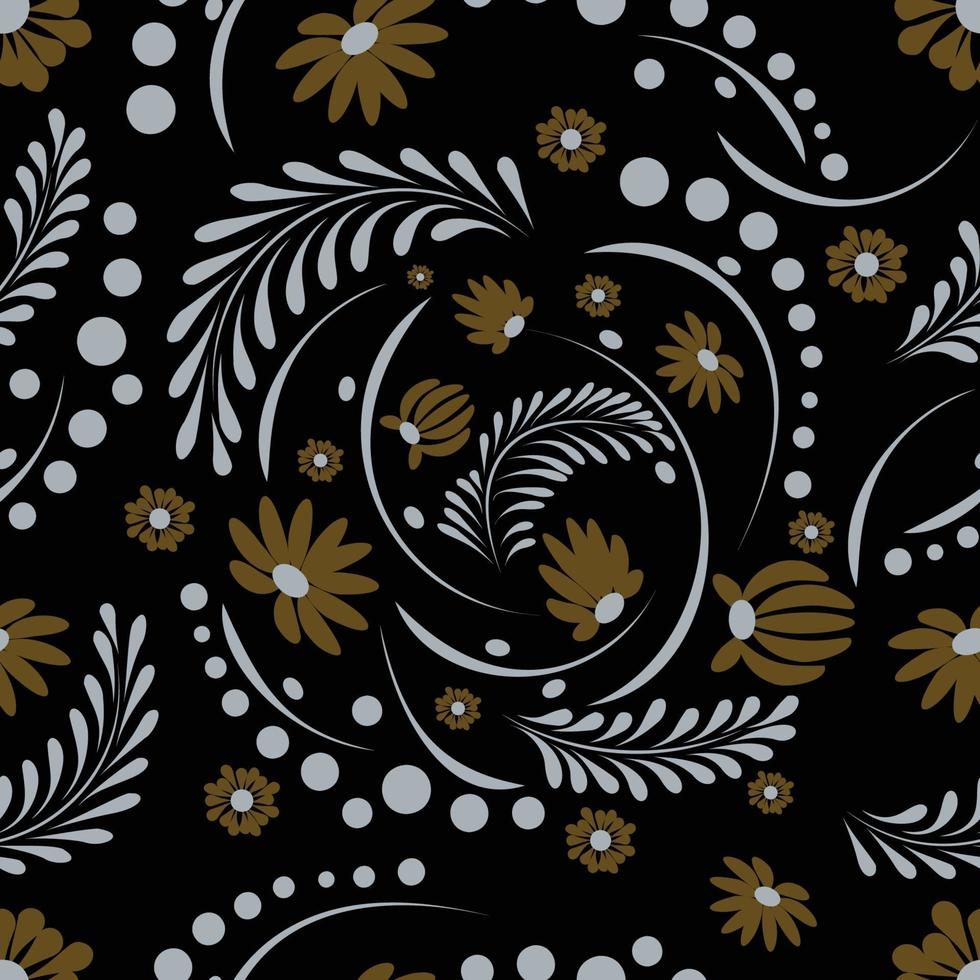 folk bloemenpatroon bloemen oppervlakteontwerp naadloos patroon vector