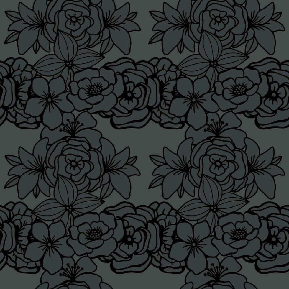 bloemen naadloos patroon. bloemen herhaling voor textiel en kleding stof. bloemen patroon vector